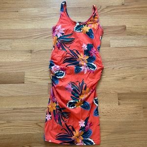 Gently Used Super comfortable mid length floral Maternity dress. Size Small